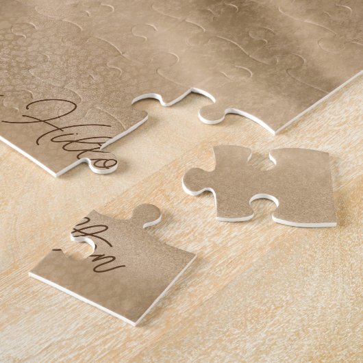 Hand-getekende kunst | Vrouw bij strand Legpuzzel (Zijkant)