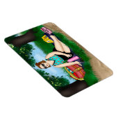 Hand-getekende kunst | Vrouw bij strand Magneet (Rechterzijde)