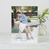 Hand Getekende Leuke Franse Sla de Datum Op Foto Kaart (Staand voorkant)