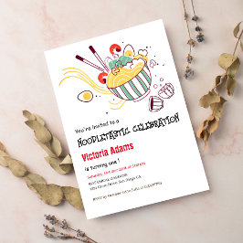 Hand Getekende Pittige Eiernoedel Ramen BBQ Verjaa Kaart