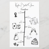 Hand getekende schets vrijgezellenfeest tijdlijn m (Voorkant)