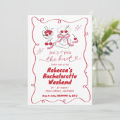 Hand Getekende 'Tying the Know Martini' Bacheloret Kaart (Staand voorkant)