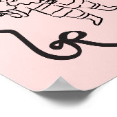 Hand getekende whimisical doodle Christmas Party Poster (Hoek)