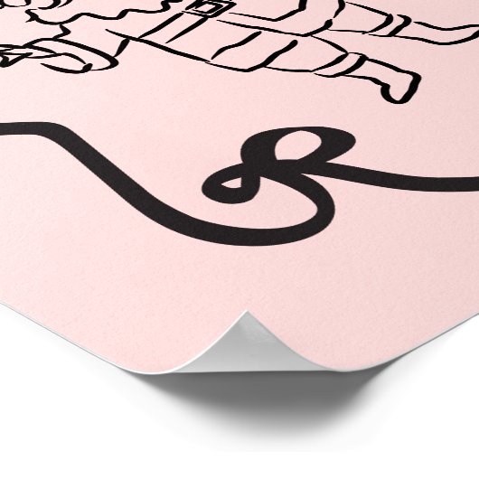 Hand getekende whimisical doodle Christmas Party Poster (Hoek)