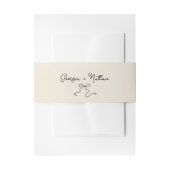 Hand getekende Whimsical Bow Belly Band Uitnodigingen Wikkel (Voorkant Voorbeeld)