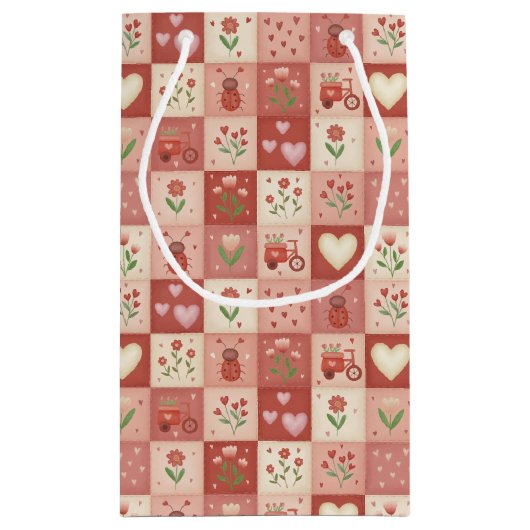 Hand Getekende Zoete Patchwork - Cadeautas (Achterkant)