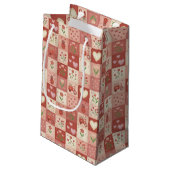 Hand Getekende Zoete Patchwork - Cadeautas (Achterkant Gekanteld)