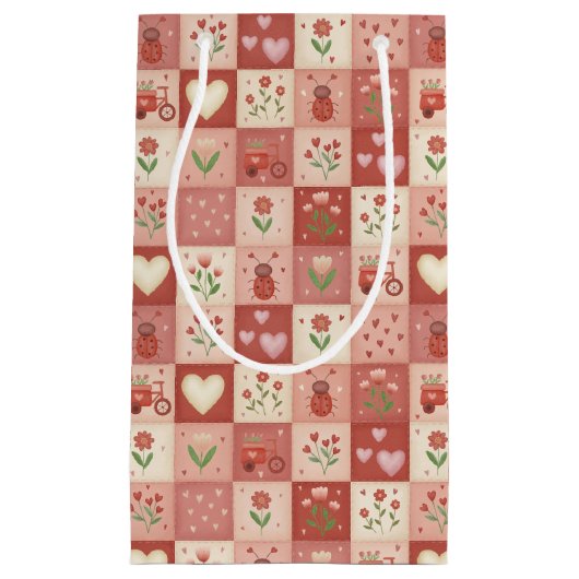 Hand Getekende Zoete Patchwork - Cadeautas (Voorkant)