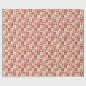 Hand Getekende Zoete Patchwork - Inpakpapier Rol (Vlak)