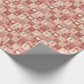 Hand Getekende Zoete Patchwork - Inpakpapierrol Cadeaupapier (Hoek)