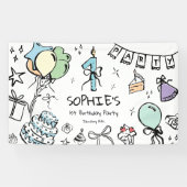 Hand getrokken 1e verjaardag spandoek (Horizontaal)