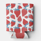 Hand getrokken aardbei  patroon blikjeskoeler (Achterkant)