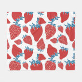 Hand getrokken aardbei  patroon fleece deken (Voorkant (Horizontaal))