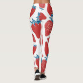 Hand getrokken aardbei patroon leggings (Achterkant)
