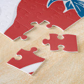 Hand getrokken aardbei  patroon legpuzzel (Zijkant)