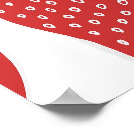 Hand getrokken aardbei  patroon poster (Hoek)