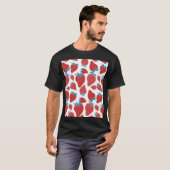 Hand getrokken aardbei patroon t-shirt (Voorkant volledig)