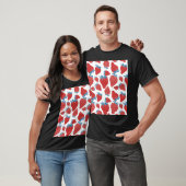 Hand getrokken aardbei patroon t-shirt (Unisex)