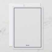 Hand getrokken Abstract Blauw wit lijnstreeppatroo Feestdagenkaart (Achterkant)