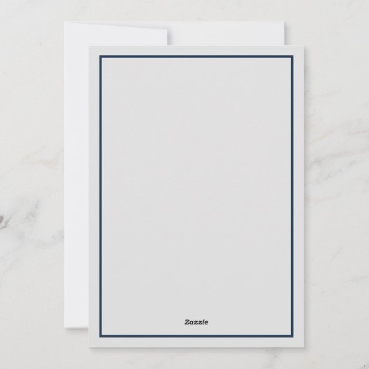 Hand getrokken Abstract Blauw wit lijnstreeppatroo Feestdagenkaart (Achterkant)