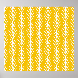 Hand getrokken Abstract bloemenpatroon Poster