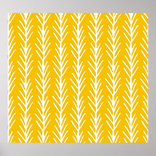 Hand getrokken Abstract bloemenpatroon Poster (Voorkant)