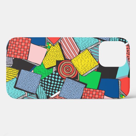 Hand getrokken Abstracte blokkentextuur Case-Mate iPhone Case (Achterkant (horizontaal))