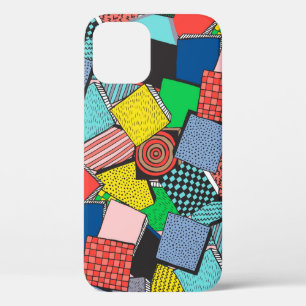 Hand getrokken Abstracte blokkentextuur Case-Mate iPhone Case