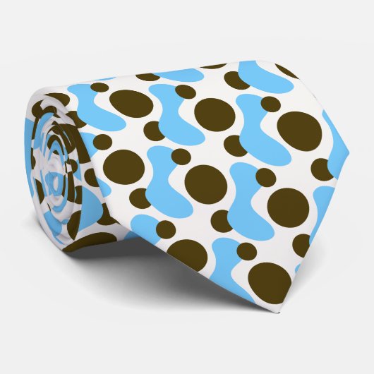 Hand getrokken Abstracte organische vormen stropda Stropdas (Opgerold)