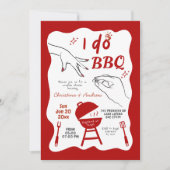 Hand getrokken achtertuin Ik doe BBQ verlovingsfee Kaart (Voorkant)