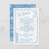 Hand getrokken actuele kust Details Info kaart (Voorkant / Achterkant)