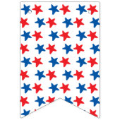 Hand getrokken Amerikaanse vlag & sterren - Dag va Vlaggetjes (Derde vlag)