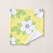 Hand getrokken Anemone Bloem Patroon Badhanddoek S Bad Handdoek (Wasdoekje)