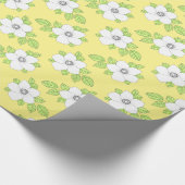Hand getrokken Anemone Bloem Patroon Wrapping Papi Cadeaupapier (Hoek)