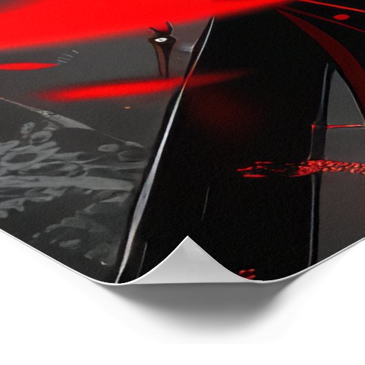 Hand getrokken anime minimalistische demon slager  poster (Hoek)