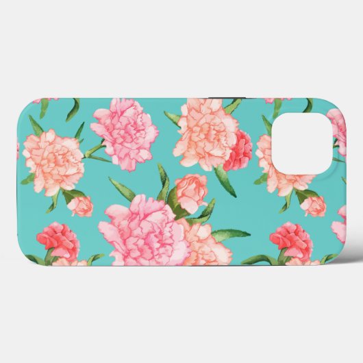 Hand getrokken anjer bloem Case-Mate iPhone case (Achterkant (horizontaal))