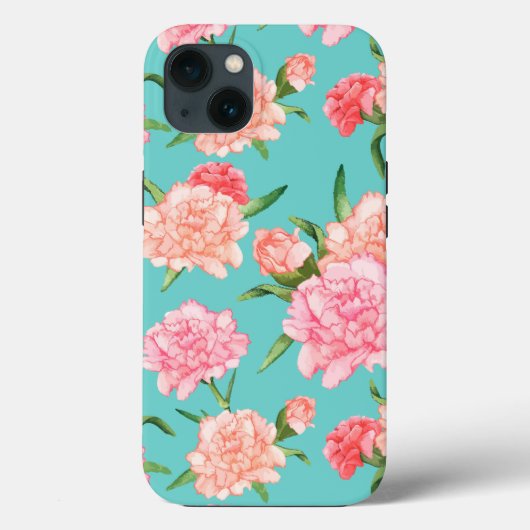 Hand getrokken anjer bloem Case-Mate iPhone case (Achterkant)