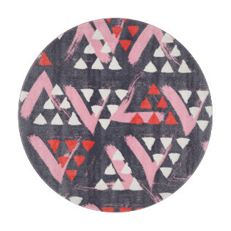 Hand-getrokken artistieke patroonvertoning snijplank