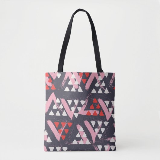 Hand-getrokken artistieke patroonvertoning tote bag (Voorkant)