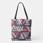 Hand-getrokken artistieke patroonvertoning tote bag (Achterkant)