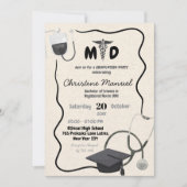 Hand getrokken arts Afstuderen Kaart (Voorkant)