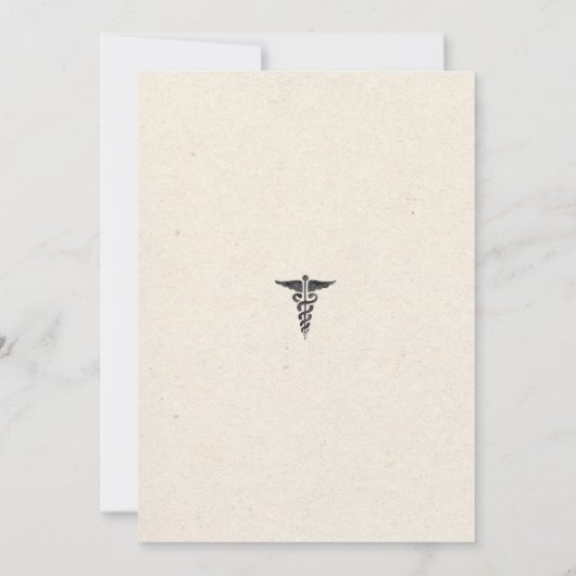 Hand getrokken arts Afstuderen Kaart (Achterkant)