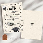 Hand getrokken arts Afstuderen Kaart