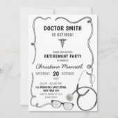 Hand getrokken arts pensioen partij kaart (Voorkant)