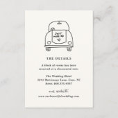 Hand getrokken auto Doodle Moderne bruiloft Informatiekaartje (Voorkant)