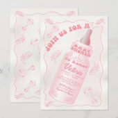 Hand getrokken Baby fles Baby shower Kaart (Voorkant / Achterkant)