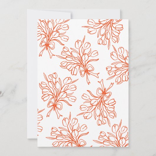 Hand getrokken Baby in Bloom Baby shower Kaart (Achterkant)