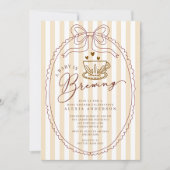 Hand getrokken Baby is brouwen Baby shower Kaart (Voorkant)