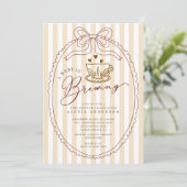 Hand getrokken Baby is brouwen Baby shower Kaart (Staand voorkant)