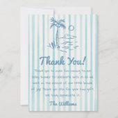 Hand getrokken Baby op het bord Zomer Baby shower Bedankkaart (Voorkant)